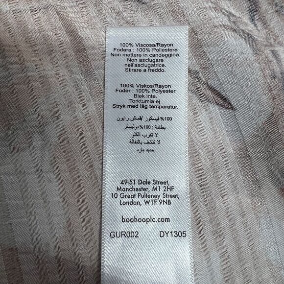 Karen Millen Mirrored Tulipa Print Satin Maxi Dress Sz 12 Cut Out Back - Picture 11 of 11